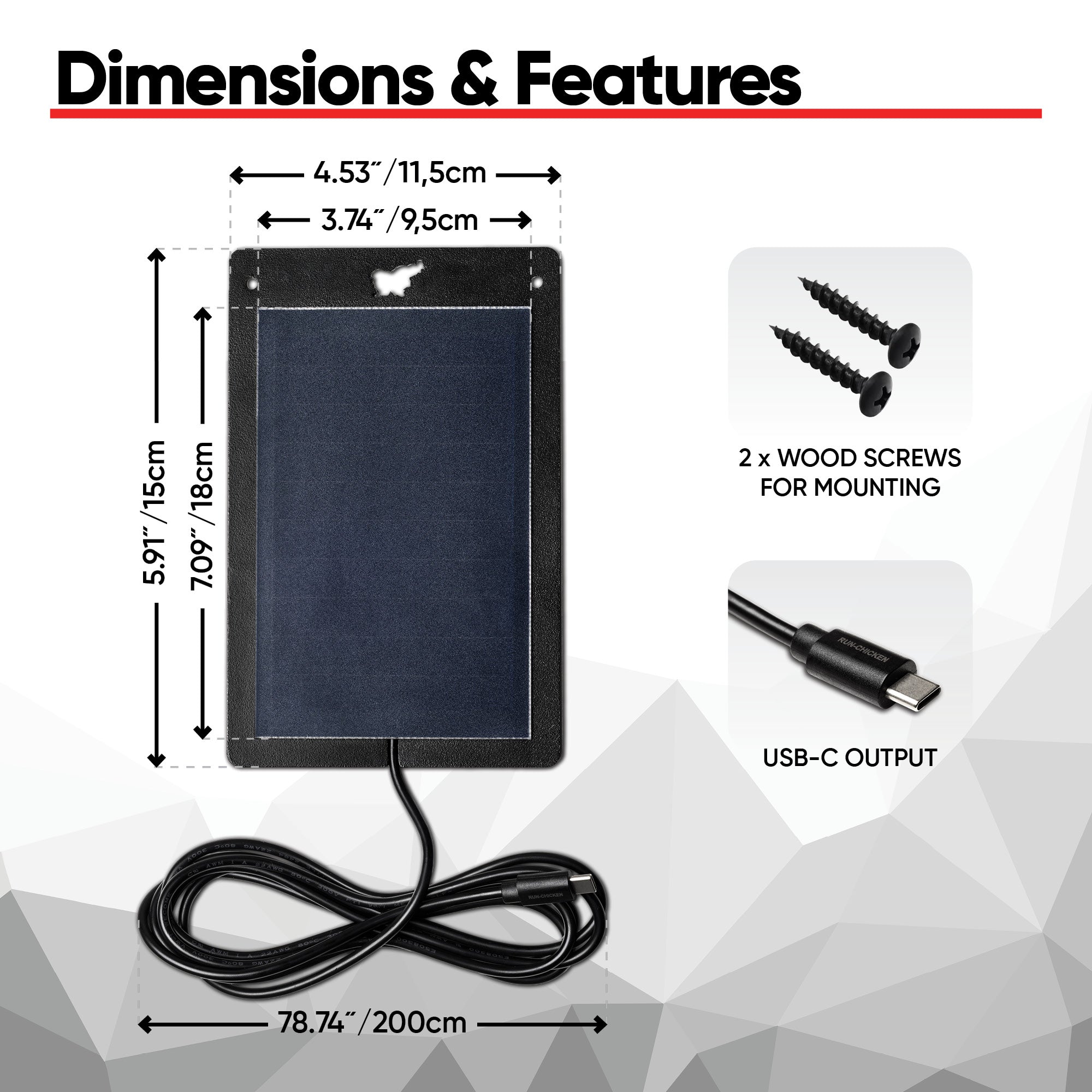 Solar Panel Charger (for Run-Chicken Giant)